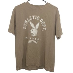 Beige Cream Playboy T-Shirt Size Medium